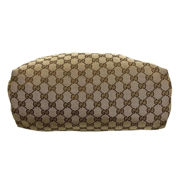Auth GUCCI GG Pattern, Shelly (Web) 189751 Beige Dark Brown Multi Jacquard - - Picture 13 of 14
